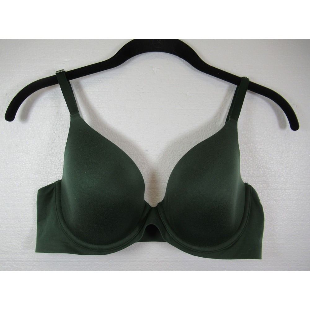Aerie Real Sunnie Full Coverage Bra 36C Green Underwire Lightly Lined